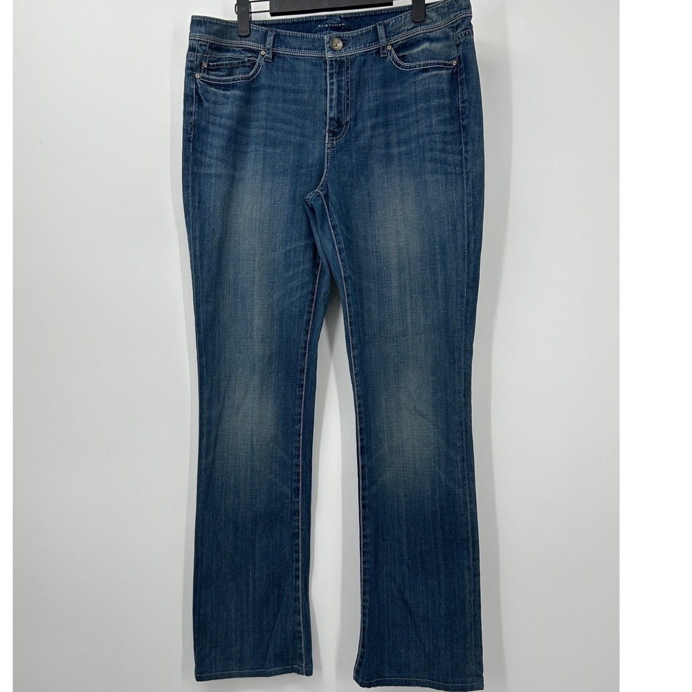 Elie Tahari Womens Straight Leg Jeans Blue Medium Wash Denim Mid Rise 33/30